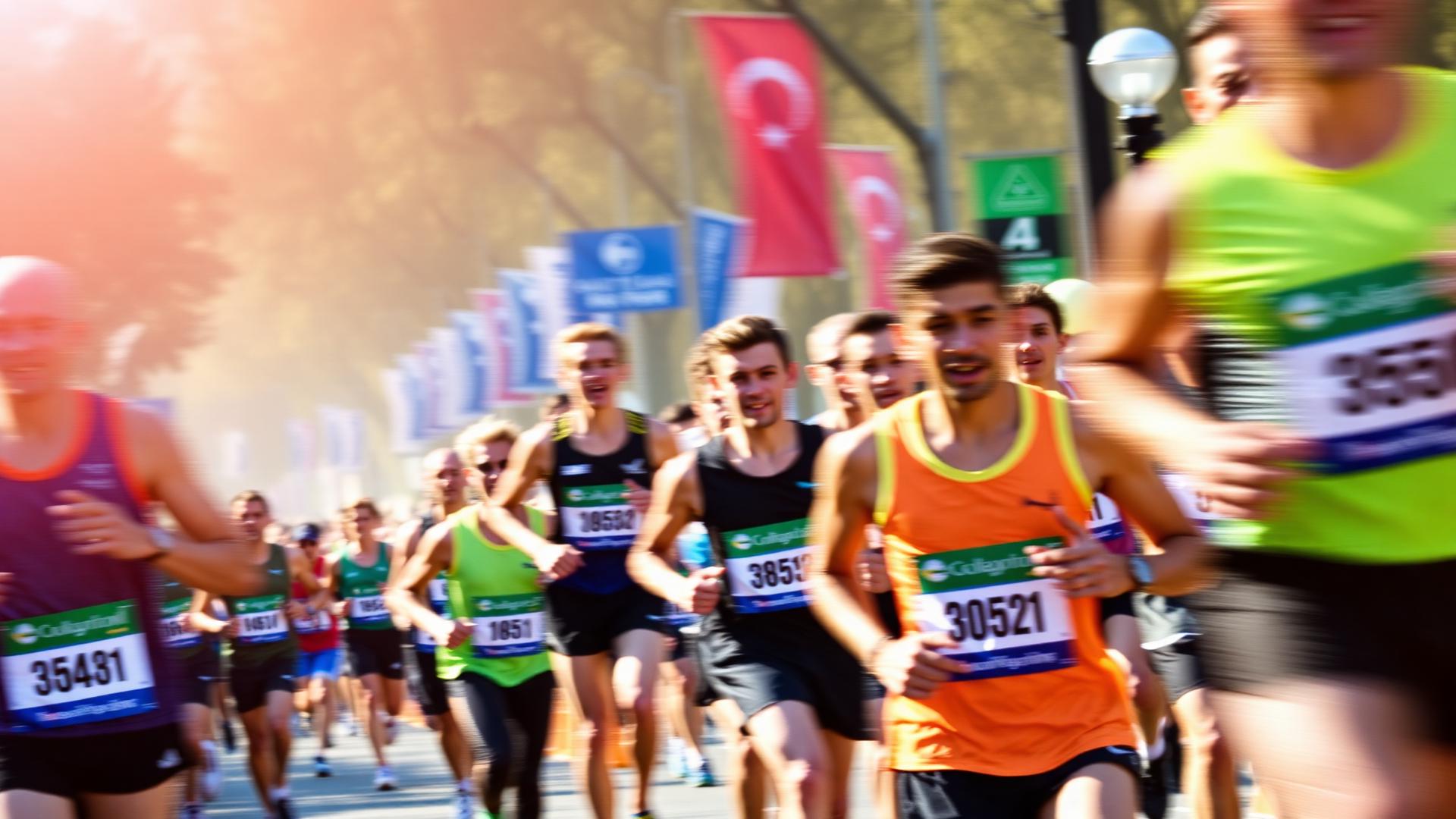 Corredores em uma maratona